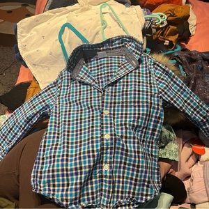 4t plaid button up shirt